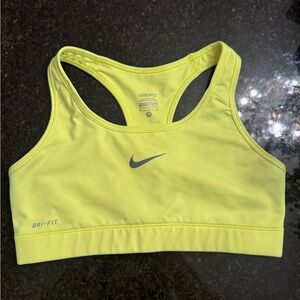Nike Yellow Racerback Sports Bra